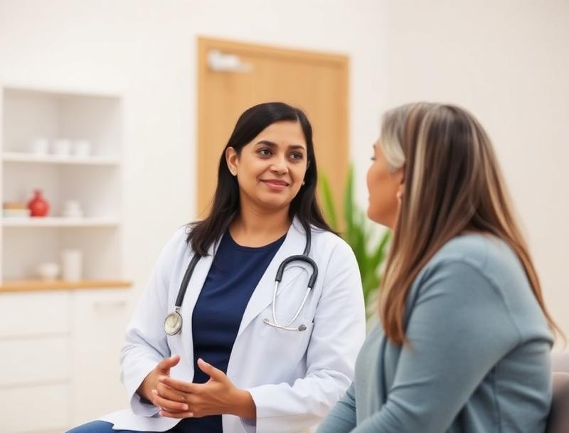 Doctor consulting a woman patient about women's health concerns